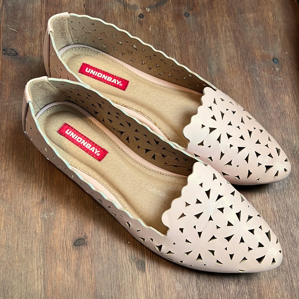 UNIONBAY Women's Welcome Ballet Flat in Blush Pink 7.5